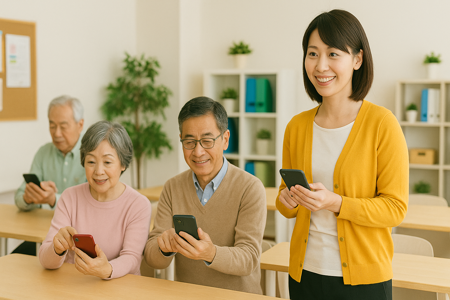 スマホ教室の教室風景